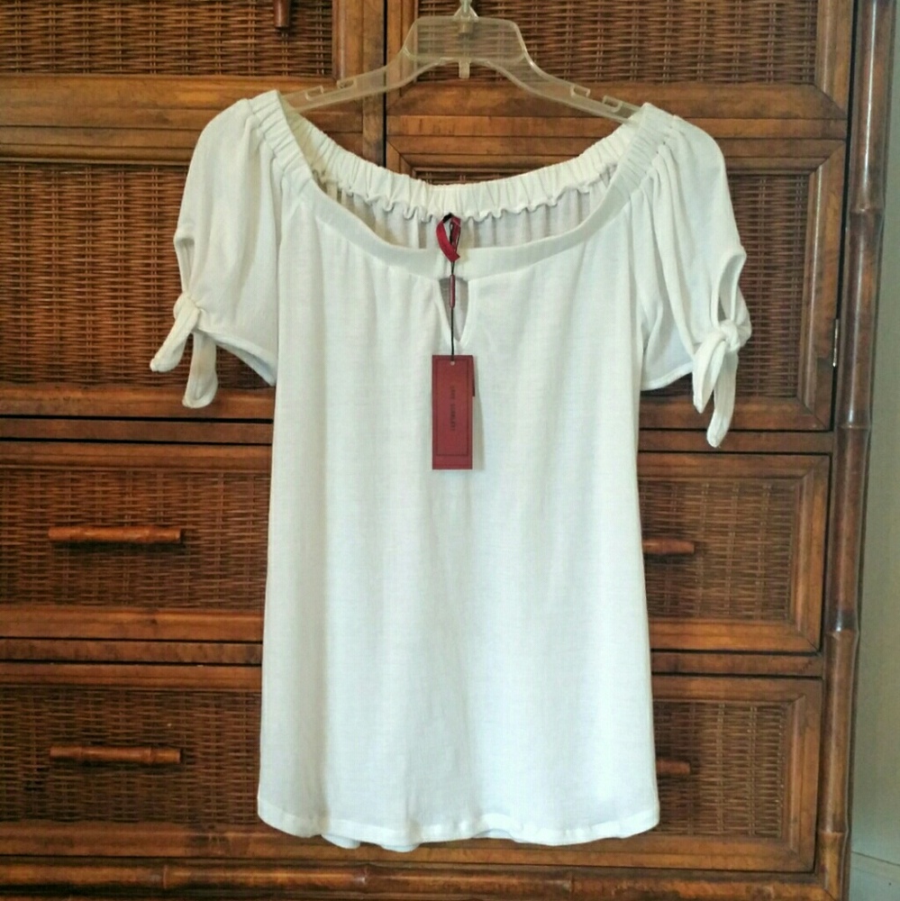 Love Scarlett White Top, Size XL